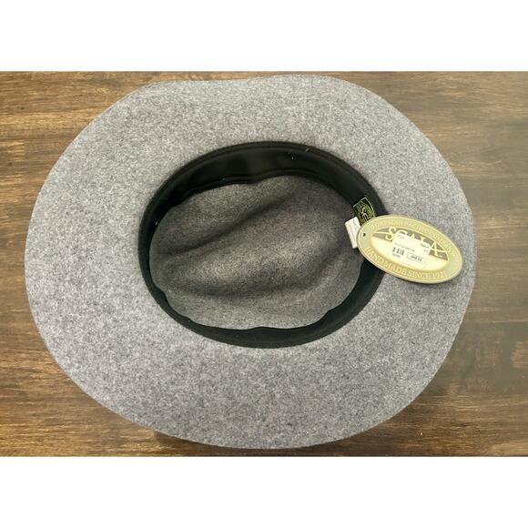 NEW MENS SCALA CRUSHABLE Grey WOOL FELT SAFARI HAT NWT Medium Med M - Picture 5 of 5
